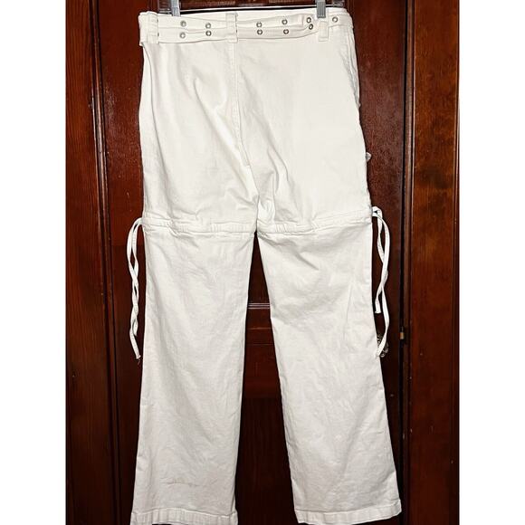I.AM.GIA WHITE BELTED NAIMA CARGO PANTS WIDE LEG STRETCH M / MEDIUM - Picture 3 of 5